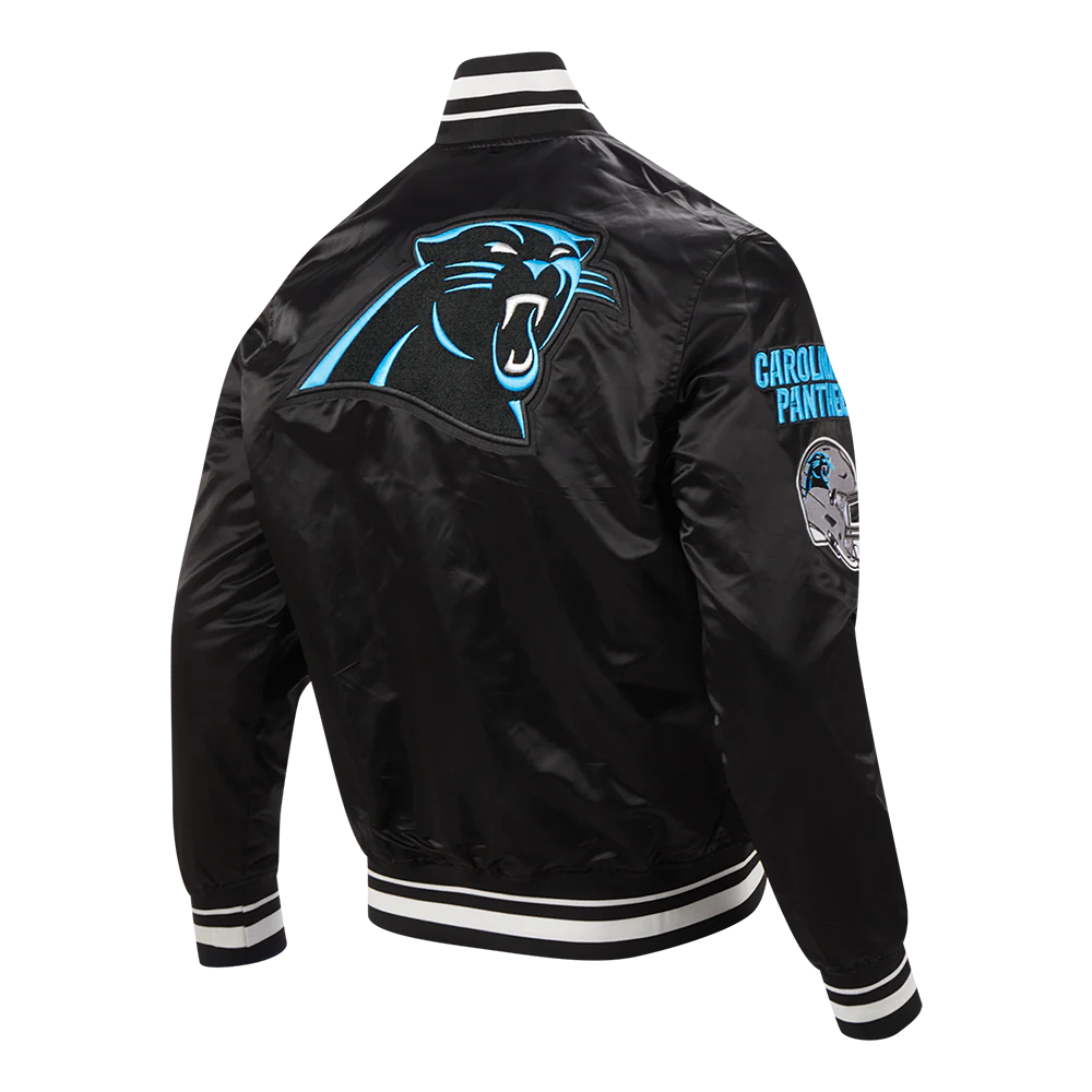NFL CAROLINA PANTHERS MASHUP MEN'S RIB SATIN JACKET
