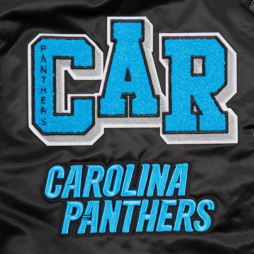 NFL CAROLINA PANTHERS MASHUP MEN'S RIB SATIN JACKET