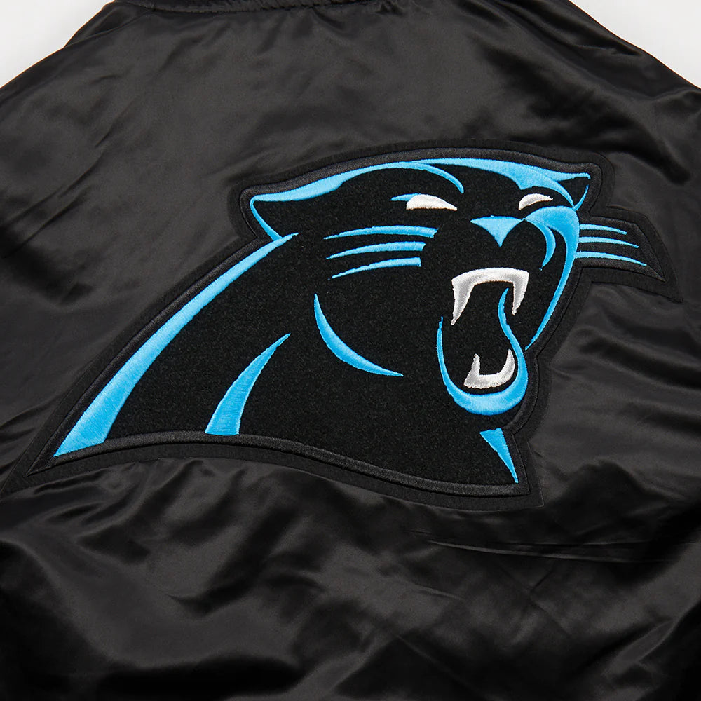 NFL CAROLINA PANTHERS MASHUP MEN'S RIB SATIN JACKET