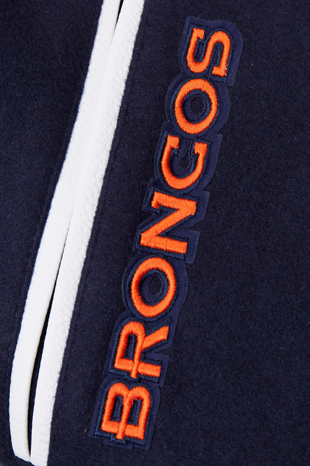 NFL DENVER BRONCOS MASHUP MEN'S RIB WOOL VARSITY JACKET