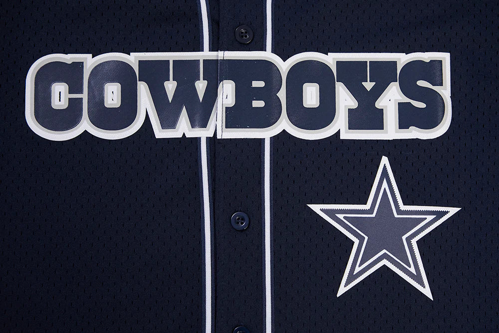 NFL DALLAS COWBOYS LOGO CLASSIC MEN'S MESH BUTTON DOWN JERSEY