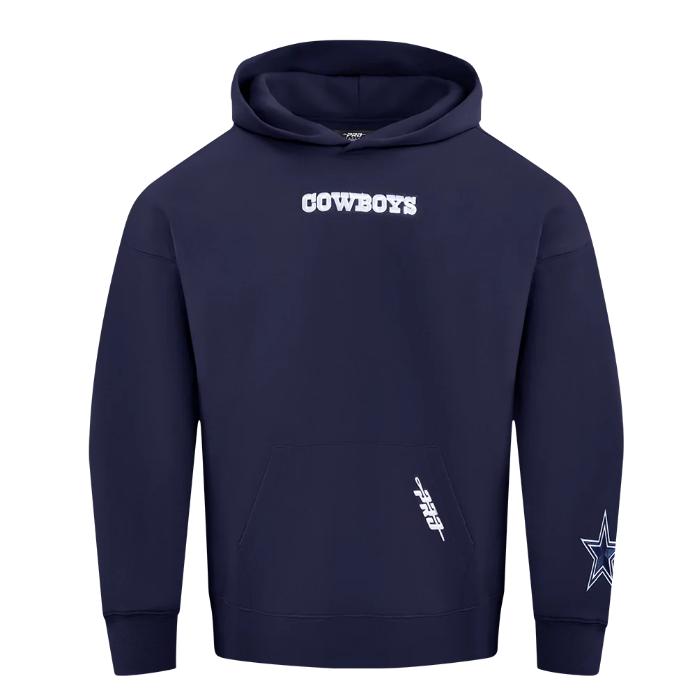 NFL DALLAS COWBOYS WINGSPAN MEN'S DROP SHOULDER FLEECE PULLOVER HOODIE