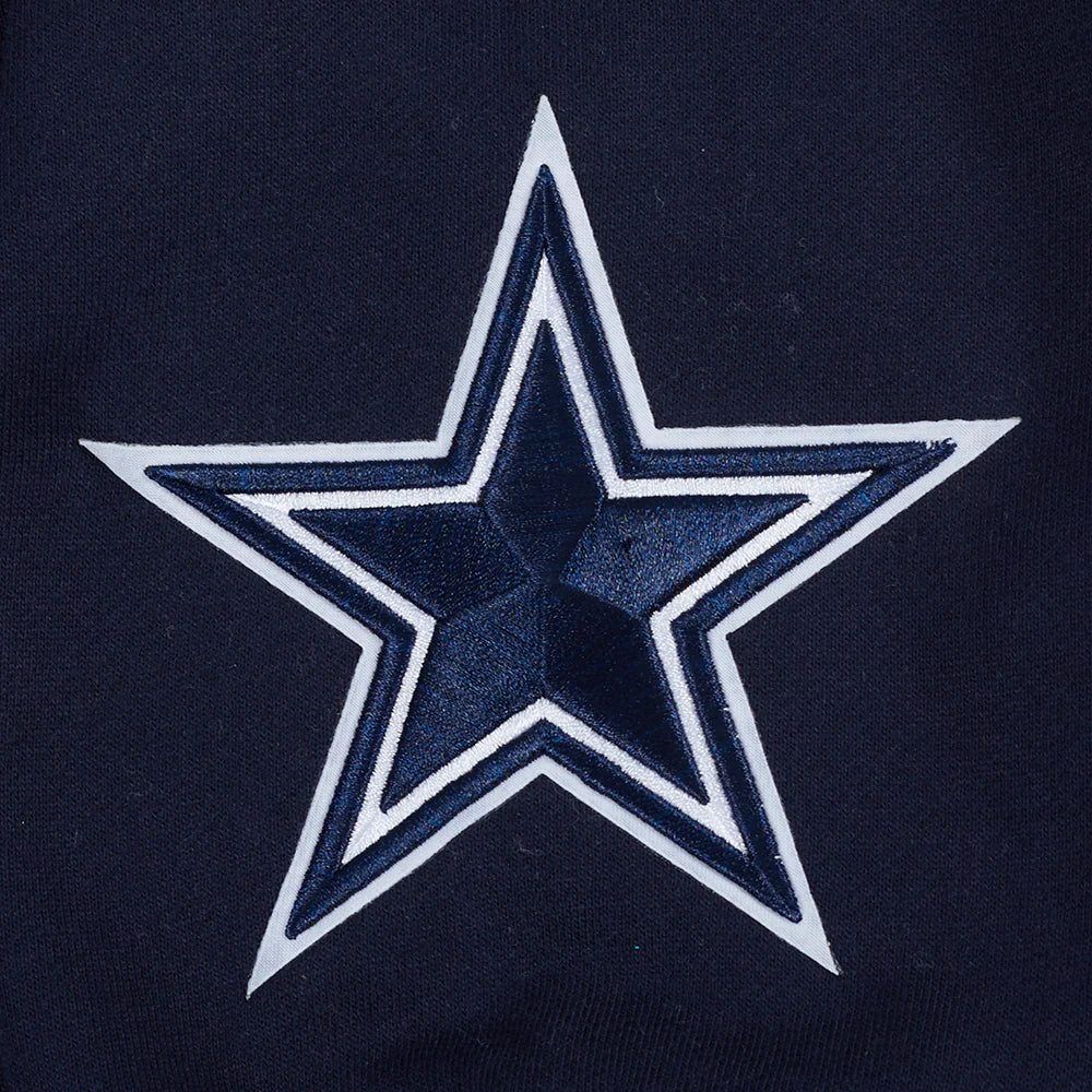 NFL DALLAS COWBOYS WINGSPAN MEN'S DROP SHOULDER FLEECE PULLOVER HOODIE