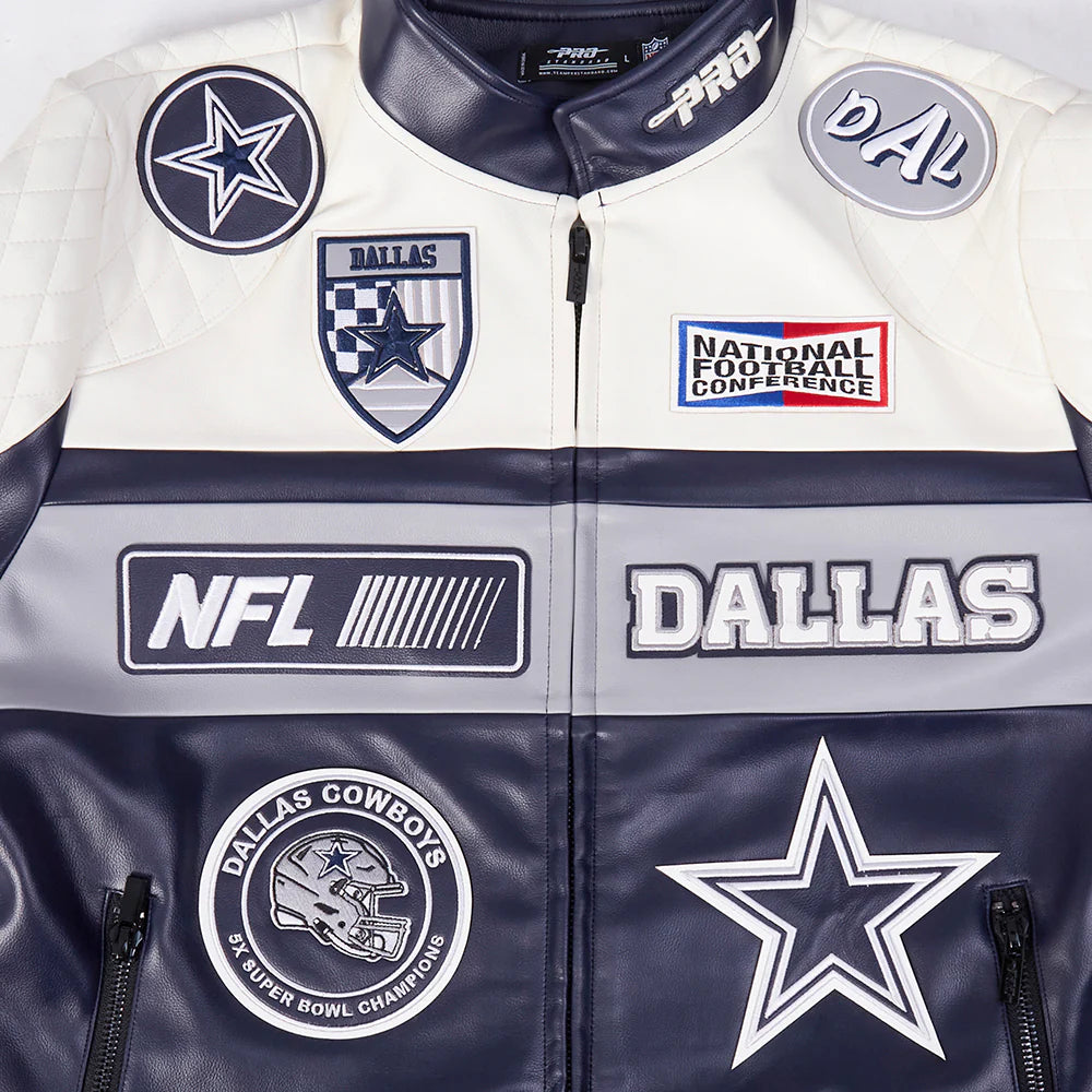 NFL DALLAS COWBOYS MEN'S MOTO JACKET