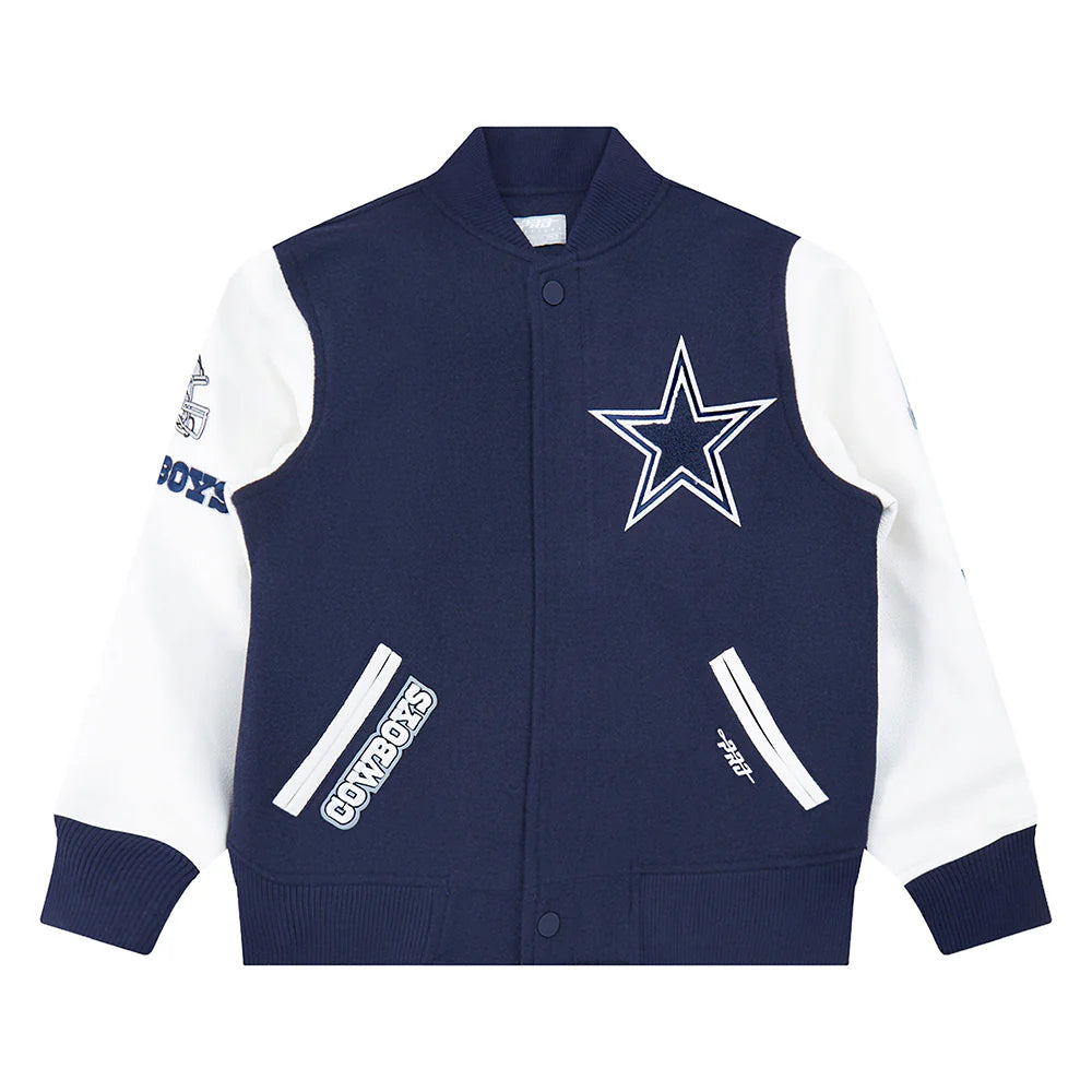 NFL DALLAS COWBOYS CLASSIC BIG BOYS WOOL VARSITY JACKET