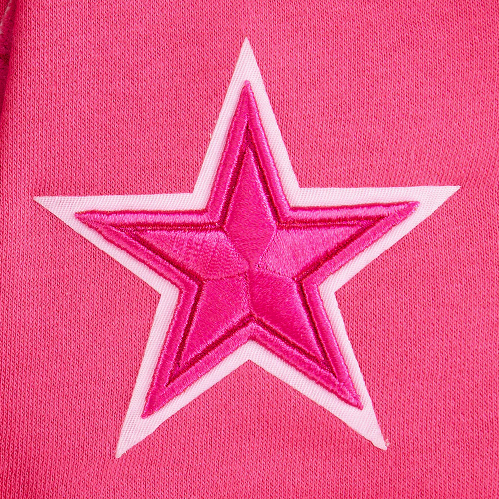 NFL DALLAS COWBOYS TRIPLE PINK BIG GIRLS FLEECE CREWNECK
