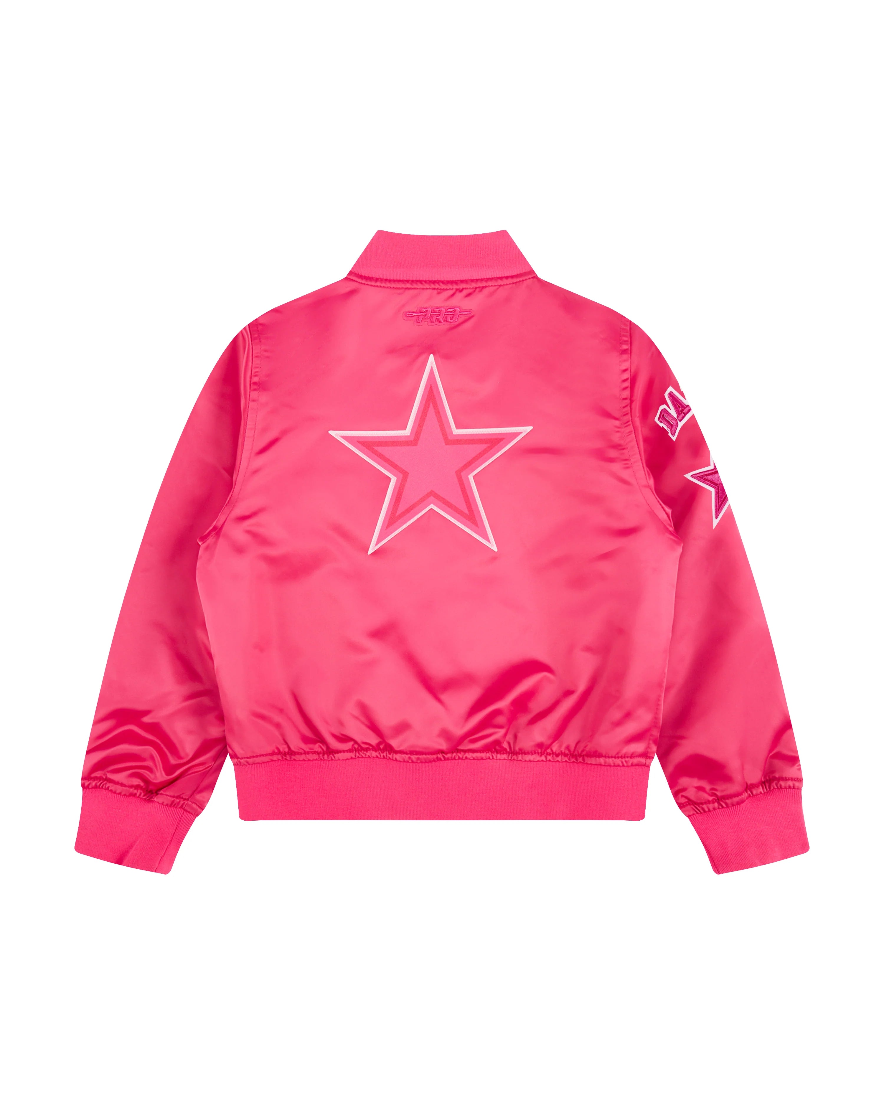 NFL DALLAS COWBOYS TRIPLE PINK LITTLE GIRLS SATIN JACKET