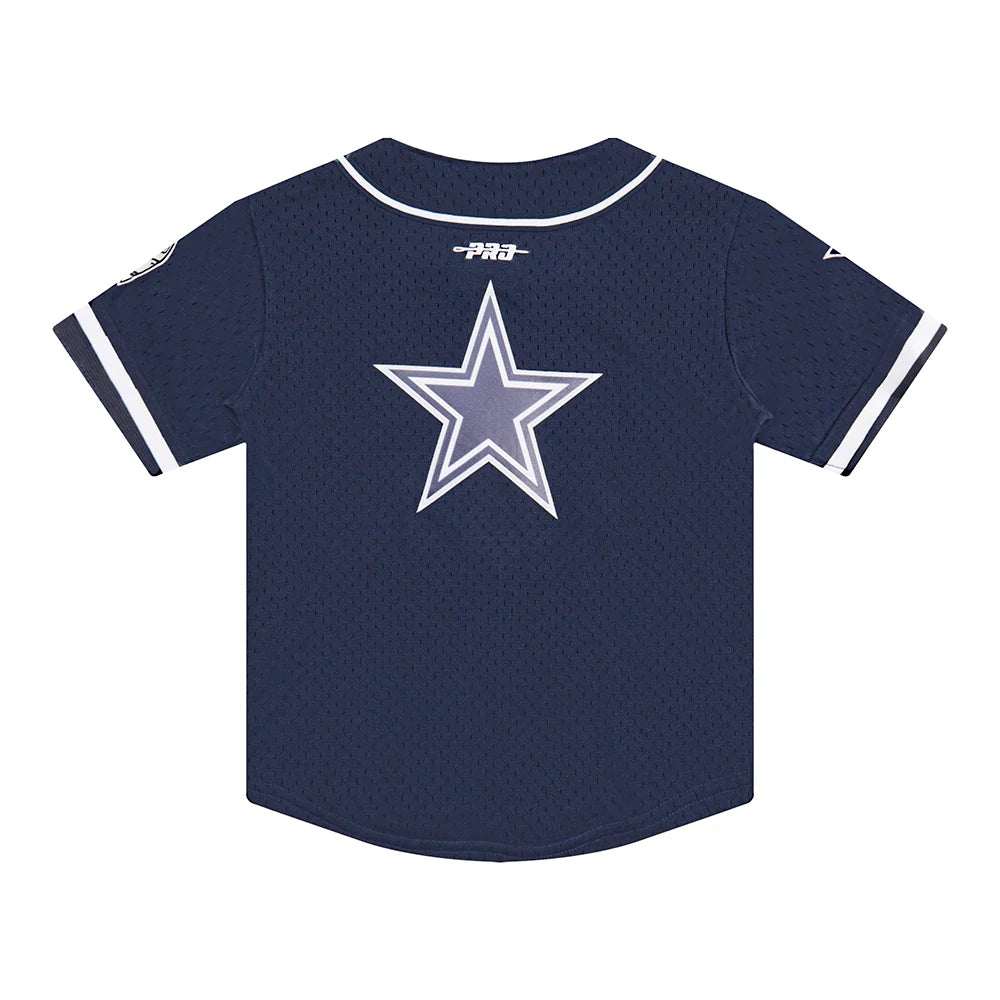 NFL DALLAS COWBOYS CLASSIC TODDLER BOYS MESH BUTTON DOWN SHIRT