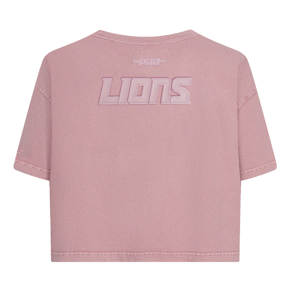 NFL DETROIT LIONS WASHED CLASSIC WOMEN'S ENZYME WASH BOXY TEE