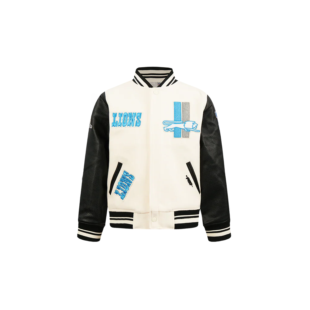 NFL DETROIT LIONS RETRO CLASSIC TODDLER BOYS RIB WOOL VARSITY JACKET