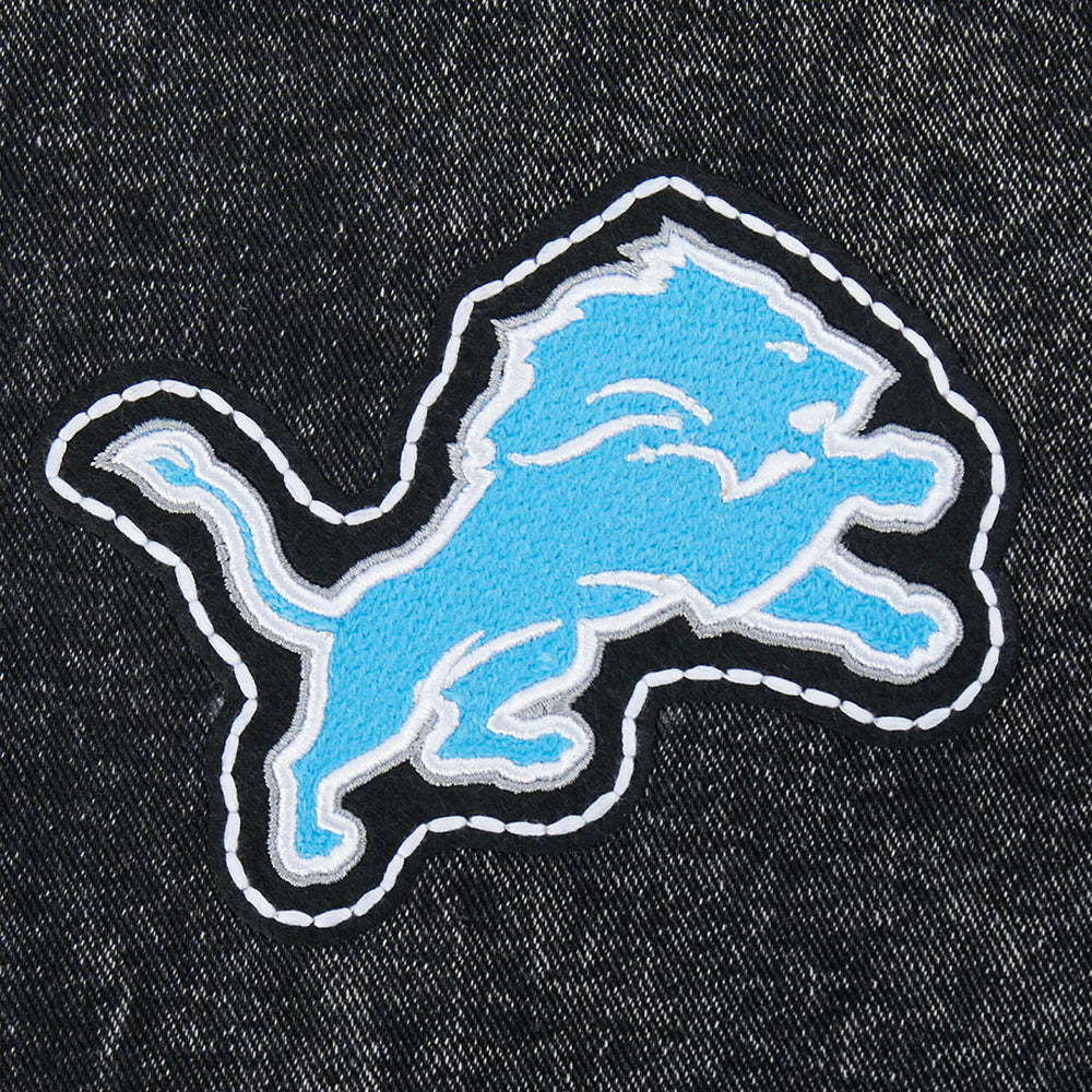 NFL DETROIT LIONS REBEL ATHLETICS WOMEN'S DENIM JACKET
