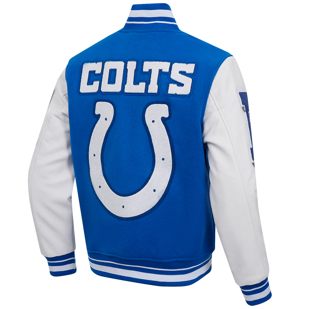 NFL INDIANAPOLIS COLTS MASHUP RIB WOOL MEN'S VARSITY JACKET
