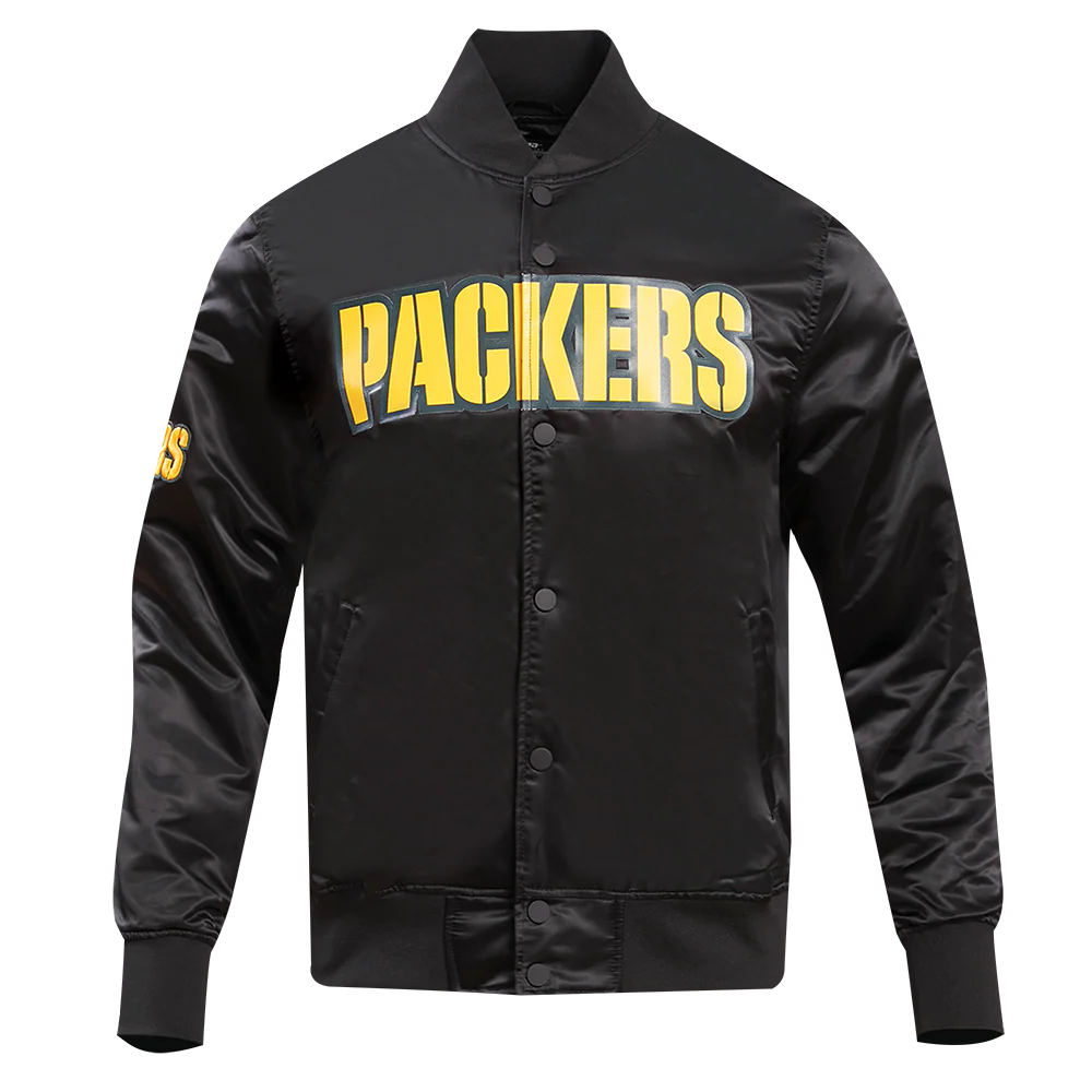 NFL GREEN BAY PACKERS BIG LOGO MEN'S SATIN JACKET