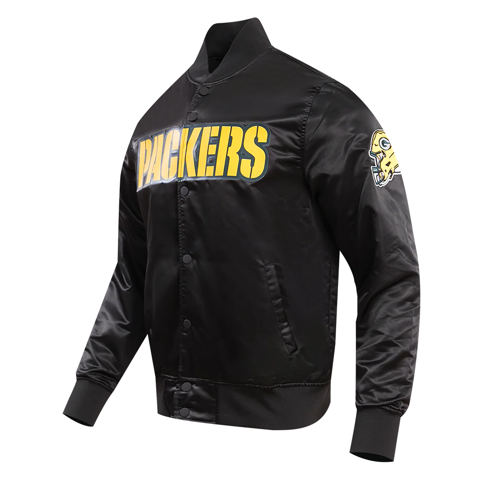 NFL GREEN BAY PACKERS BIG LOGO MEN'S SATIN JACKET