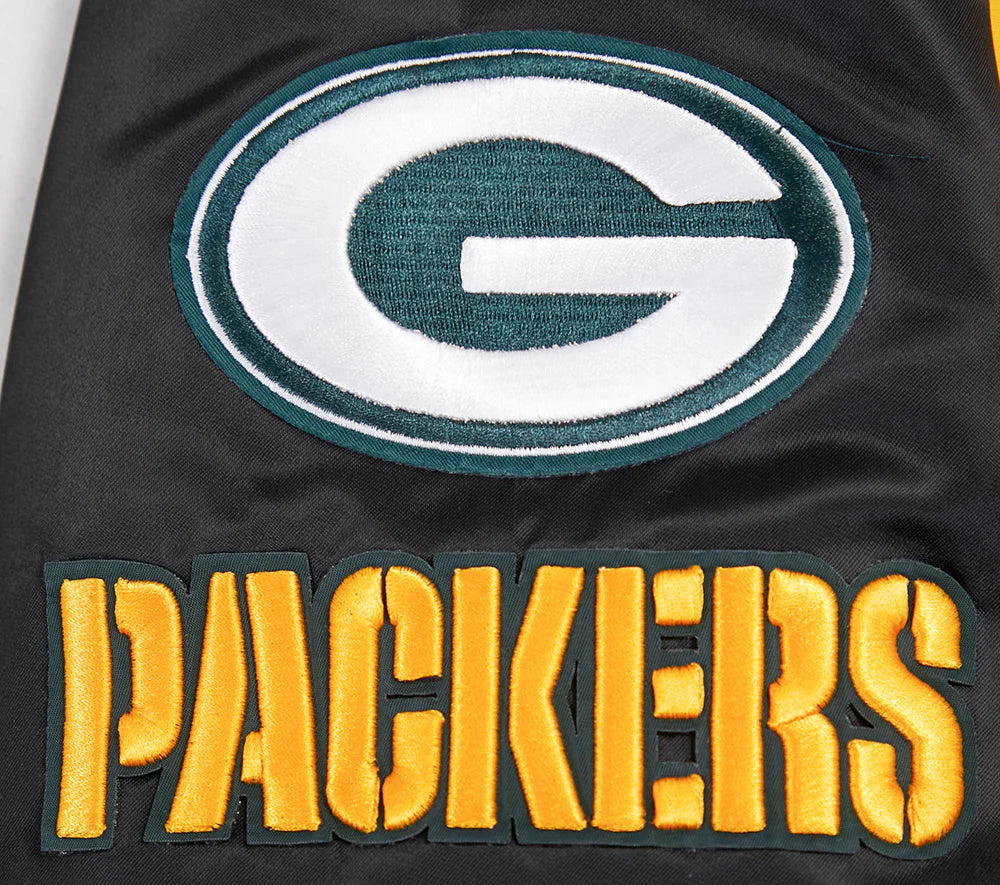 NFL GREEN BAY PACKERS BIG LOGO MEN'S SATIN JACKET