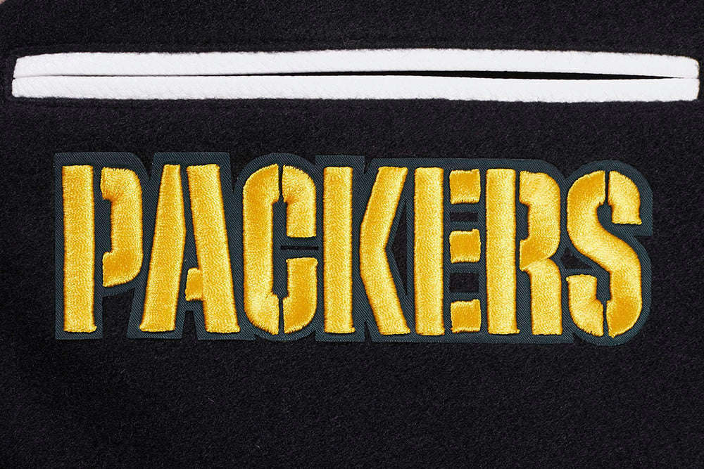 NFL GREEN BAY PACKERS MASHUP MEN'S RIB WOOL VARSITY JACKET