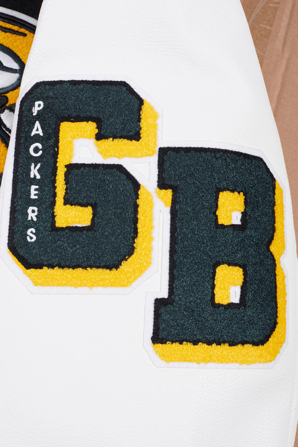 NFL GREEN BAY PACKERS MASHUP MEN'S RIB WOOL VARSITY JACKET