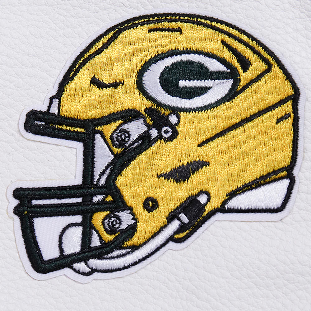 NFL GREEN BAY PACKERS MASHUP WOMEN'S RIB WOOL VARSITY JACKET