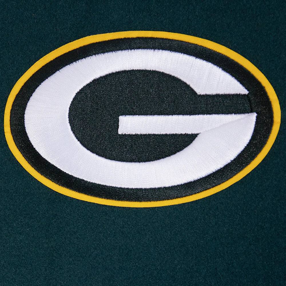 NFL GREEN BAY PACKERS MASHUP WOMEN'S RIB WOOL VARSITY JACKET