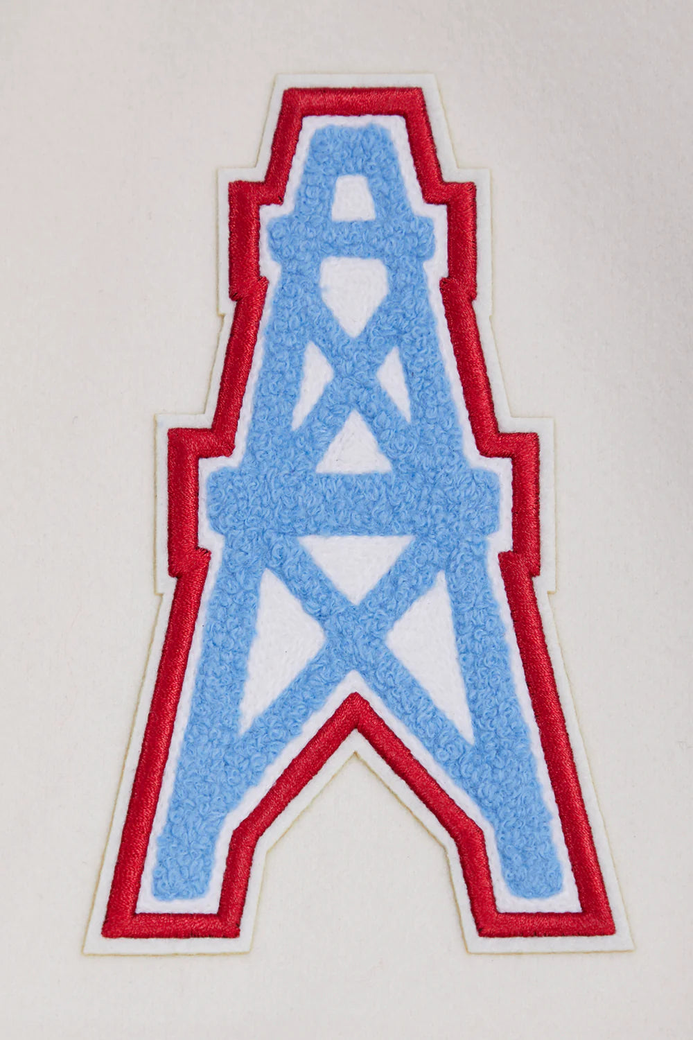 NFL HOUSTON OILERS RETRO CLASSIC MEN'S RIB WOOL VARSITY JACKET