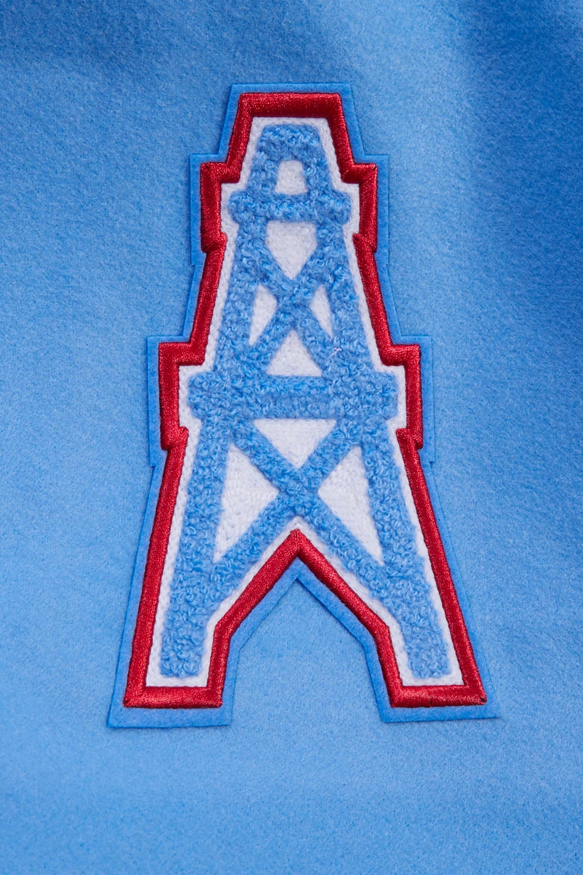 NFL HOUSTON OILERS RETRO CLASSIC MEN'S RIB WOOL VARSITY JACKET