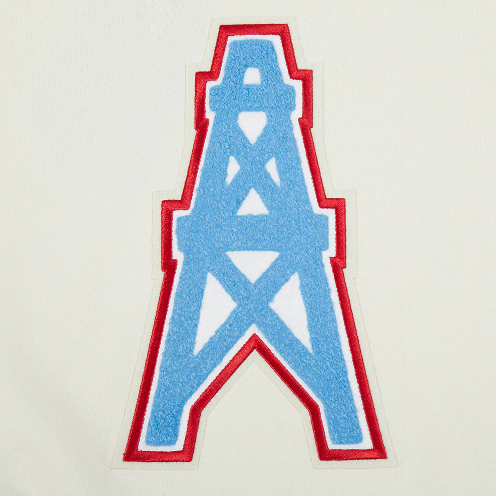 NFL HOUSTON OILERS RETRO CLASSIC WOMEN'S RIB CROPPED PO HOODIE