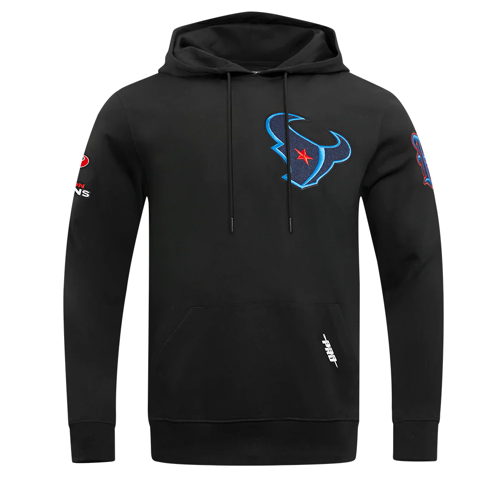 NFL HOUSTON TEXANS CLASSIC CHENILLE MEN'S DOUBLE KNIT PULLOVER HOODIE