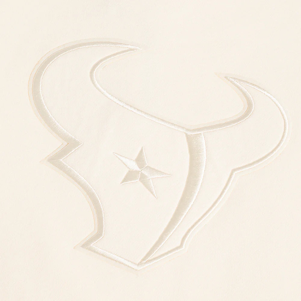 NFL HOUSTON TEXANS NEUTRAL MEN'S DROP SHOULDER FLEECE CREWNECK