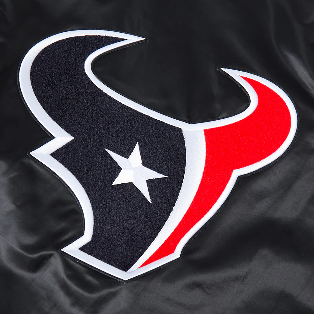 NFL HOUSTON TEXANS CLASSIC MASH UP MEN'S RIB SATIN JACKET