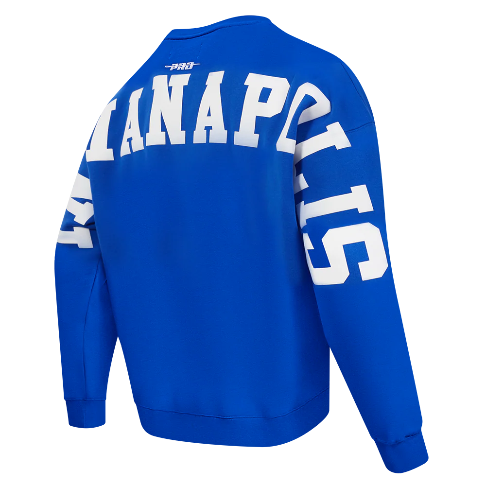 NFL INDIANAPOLIS COLTS WINGSPAN MEN'S DROP SHOULDER FLC CREWNECK