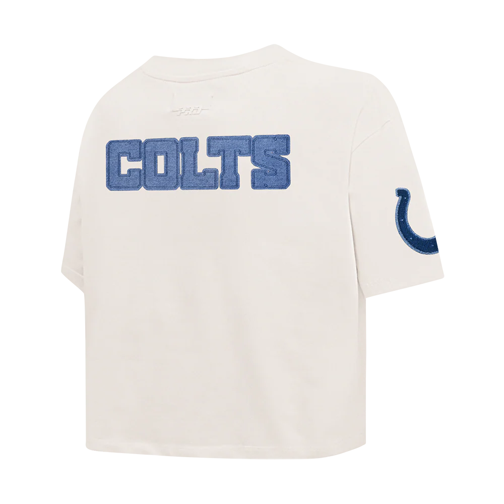 NFL INDIANAPOLIS COLTS VARSITY BLUES WOMEN'S SJ BOXY TEE