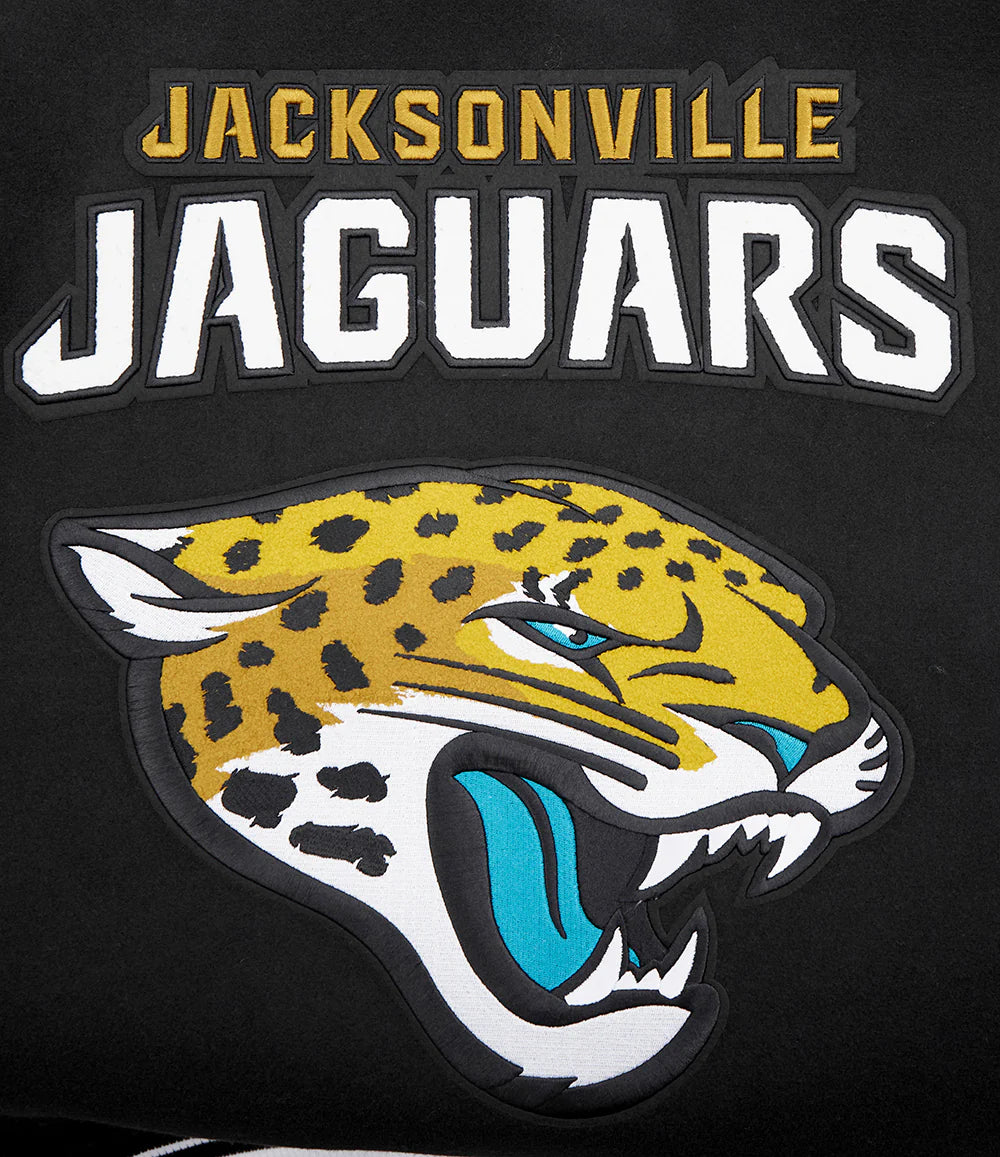 NFL JACKSONVILLE JAGUARS MASHUP MEN'S RIB WOOL VARSITY JACKET