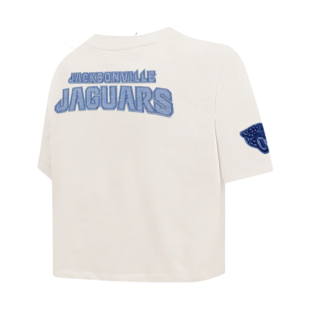 NFL JACKSONVILLE JAGUARS VARSITY BLUES WOMEN'S SJ BOXY TEE