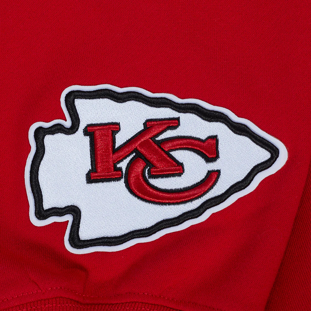 NFL KANSAS CITY CHIEFS WINGSPAN MEN'S DROP SHOULDER FLEECE PULLOVER HOODIE