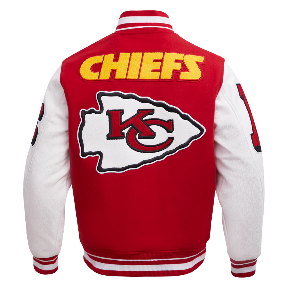 NFL KANSAS CITY CHIEFS MASHUP MEN'S RIB WOOL VARSITY JACKET