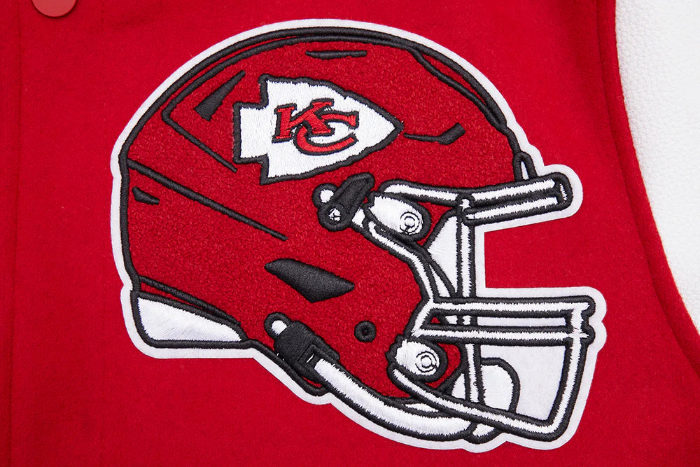 NFL KANSAS CITY CHIEFS MASHUP MEN'S RIB WOOL VARSITY JACKET
