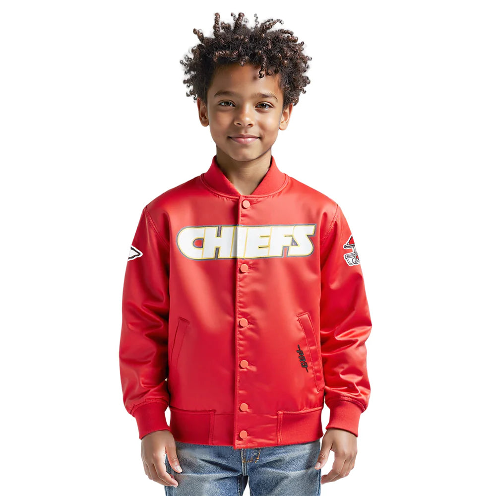 NFL KANSAS CITY CHIEFS CLASSIC BIG BOYS SATIN JACKET