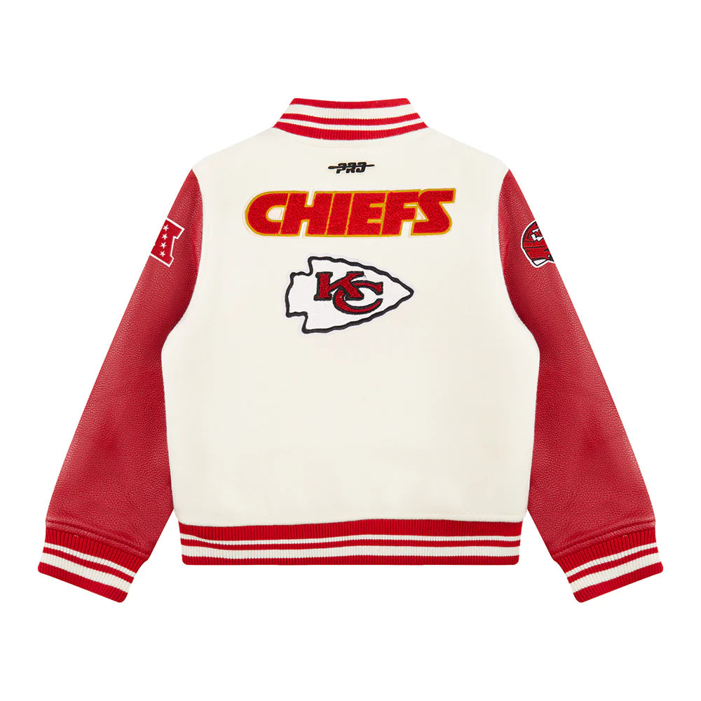 NFL KANSAS CITY CHIEFS RETRO CLASSIC BIG BOYS RIB WOOL VARSITY JACKET