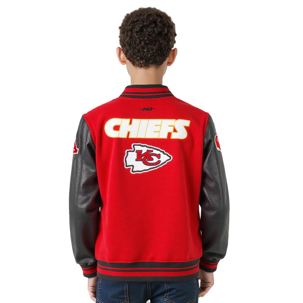 NFL KANSAS CITY CHIEFS RETRO CLASSIC BIG BOYS RIB WOOL VARSITY JACKET