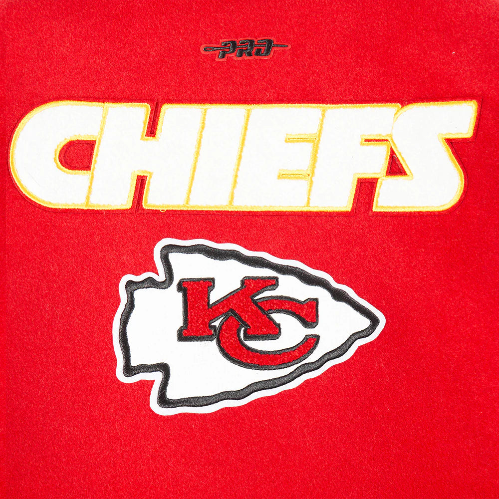 NFL KANSAS CITY CHIEFS RETRO CLASSIC LITTLE BOYS RIB WOOL VARSITY JACKET