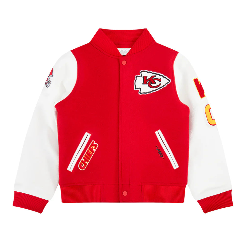 NFL KANSAS CITY CHIEFS CLASSIC TODDLER BOYS WOOL VARSITY JACKET
