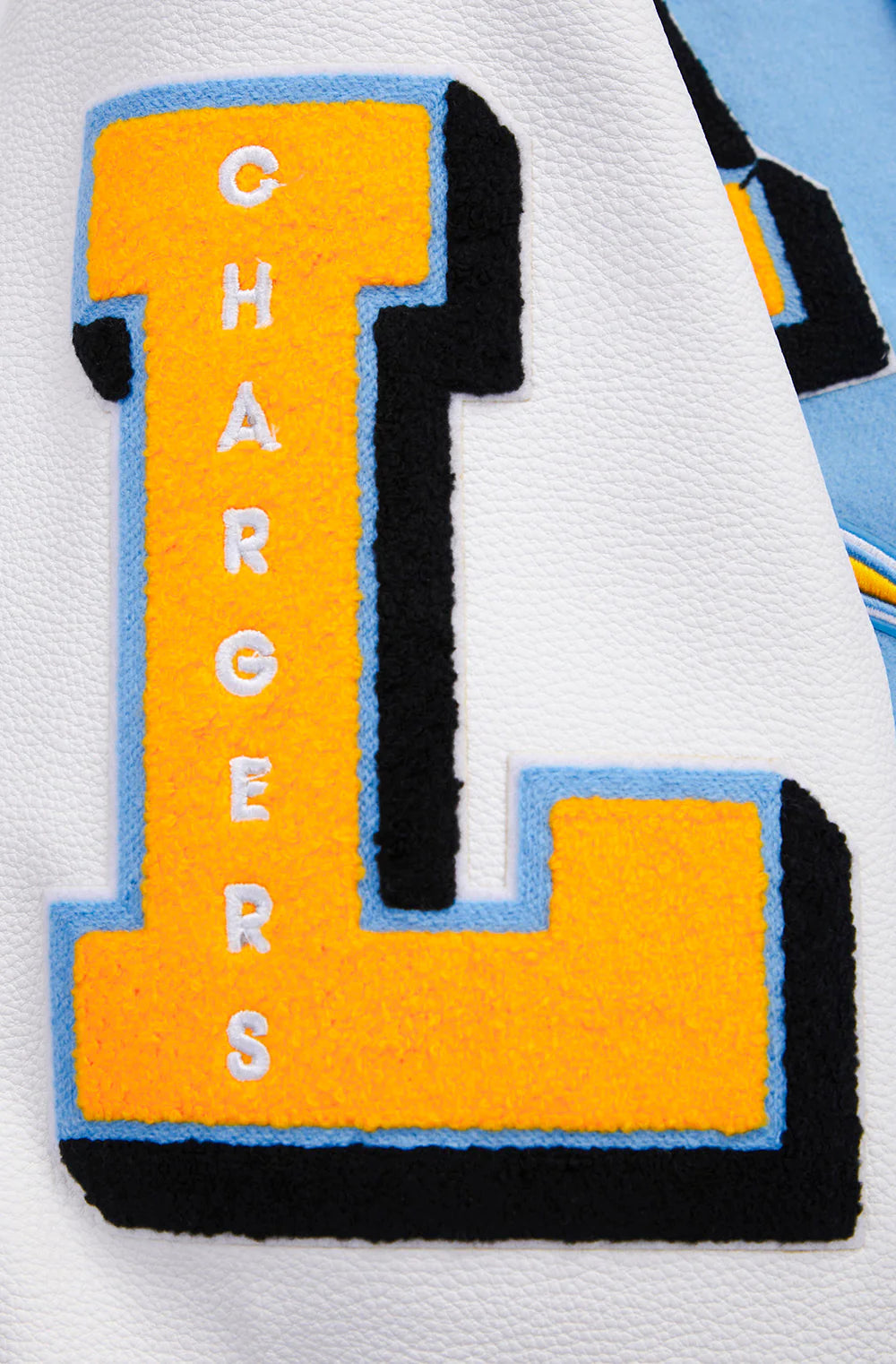 NFL LOS ANGELES CHARGERS MASHUP MEN'S RIB WOOL VARSITY JACKET