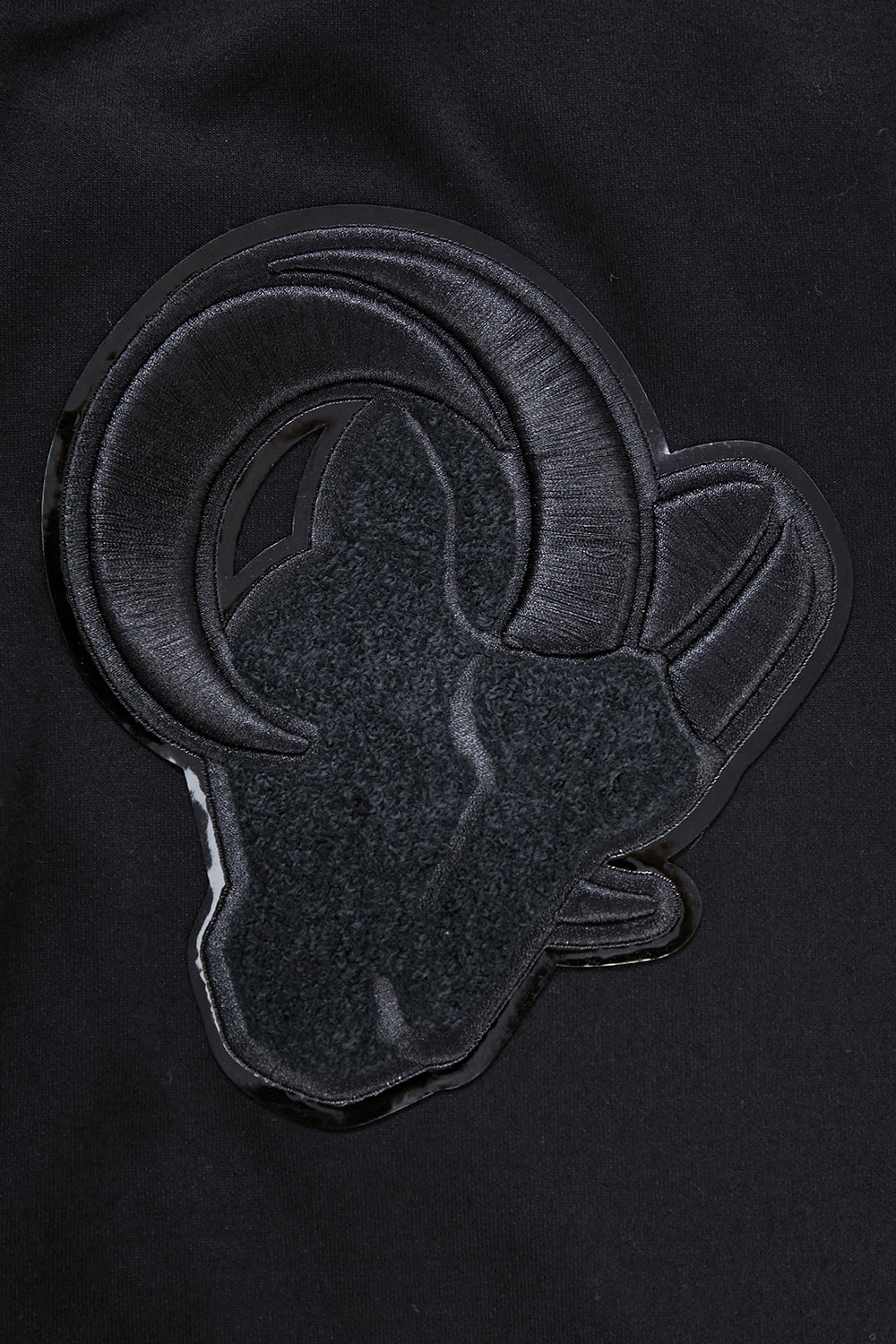 NFL LOS ANGELES RAMS TRIPLE BLACK FULL ZIP HOODIE