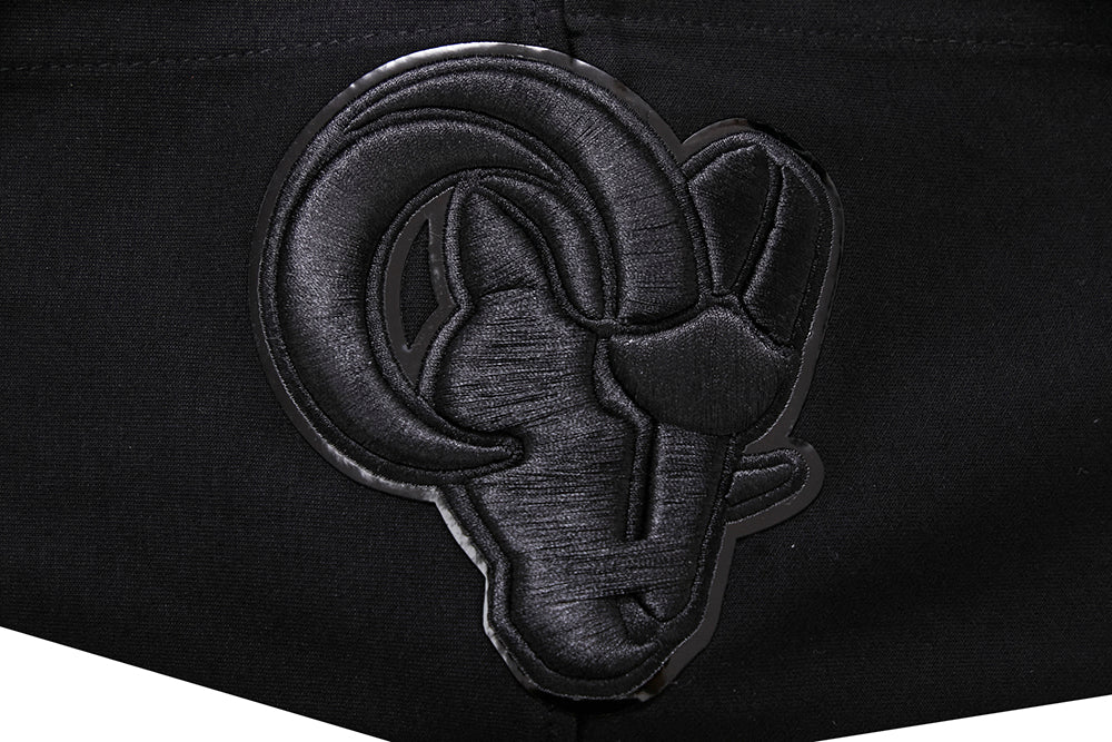 NFL LOS ANGELES RAMS TRIPLE BLACK MEN'S PULLOVER HOODIE