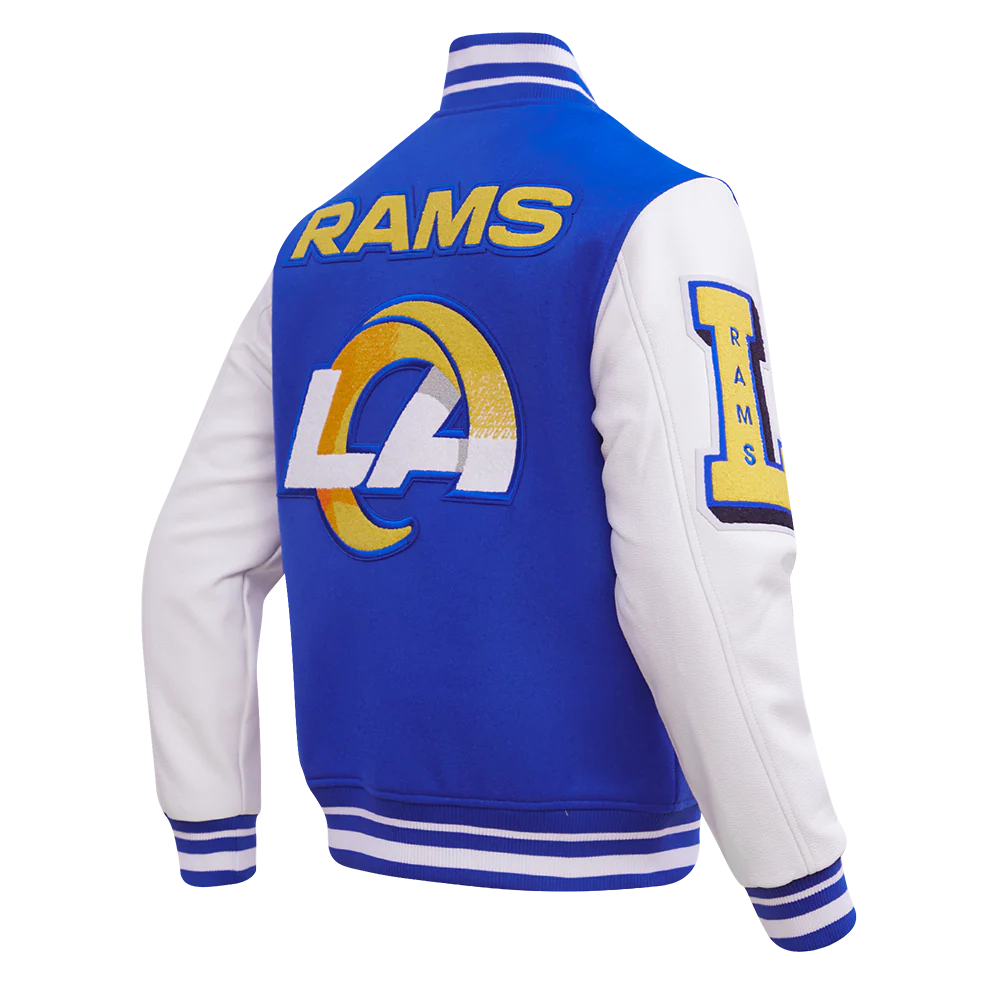 NFL LOS ANGELES RAMS MASHUP MEN'S RIB WOOL VARSITY JACKET