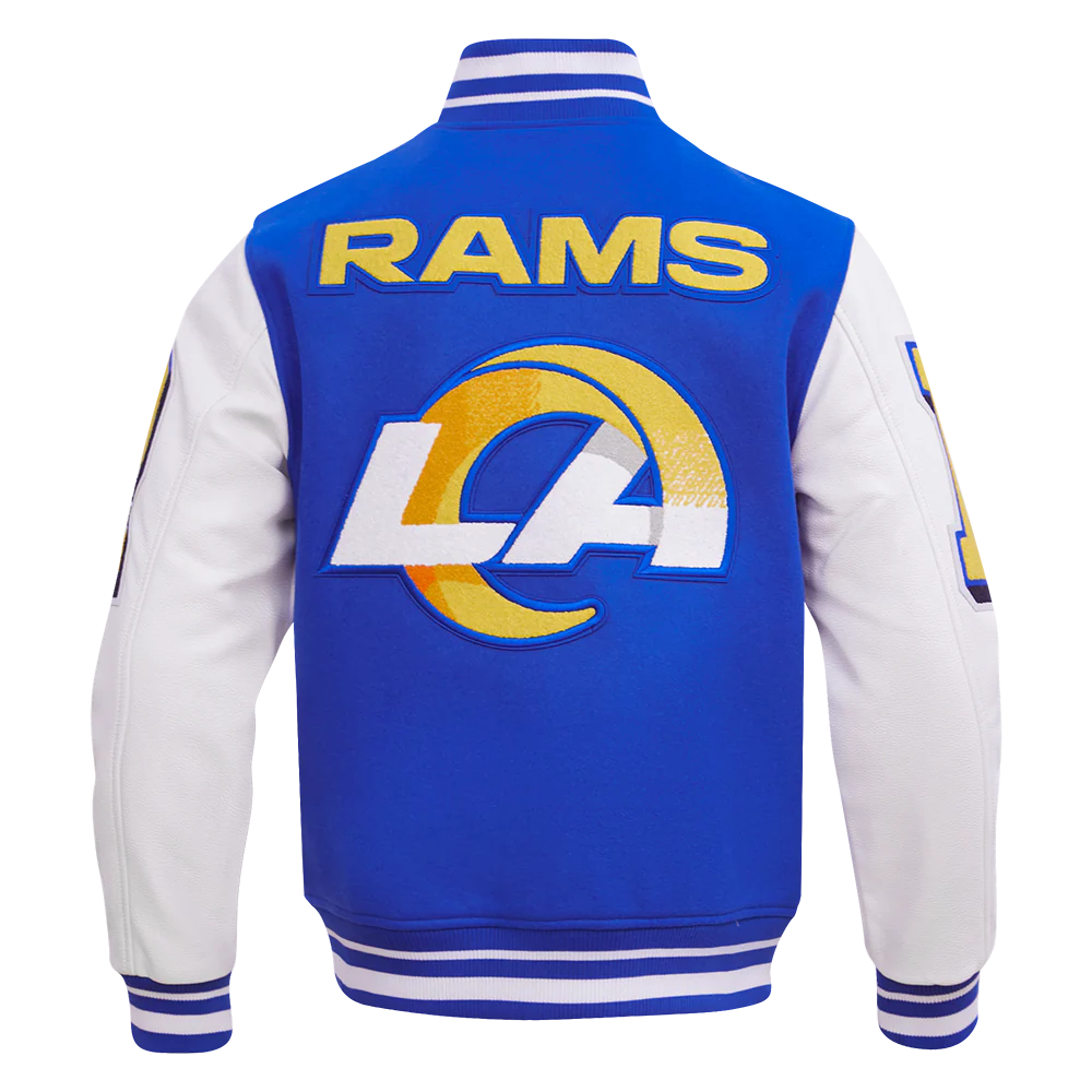 NFL LOS ANGELES RAMS MASHUP MEN'S RIB WOOL VARSITY JACKET