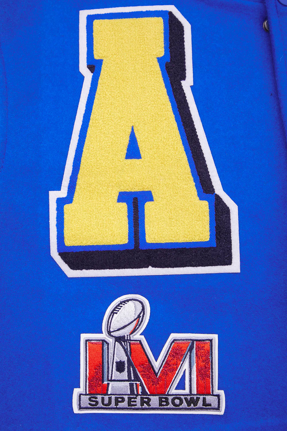 NFL LOS ANGELES RAMS MASHUP MEN'S RIB WOOL VARSITY JACKET