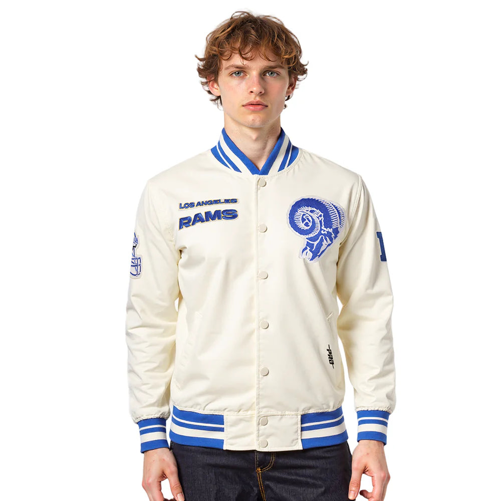 NFL LOS ANGELES RAMS RETRO CLASSIC MEN'S RIB SATIN JACKET