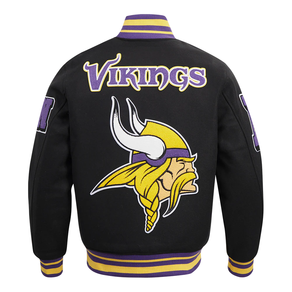 NFL MINNESOTA VIKINGS MASHUP MEN'S RIB WOOL VARSITY JACKET
