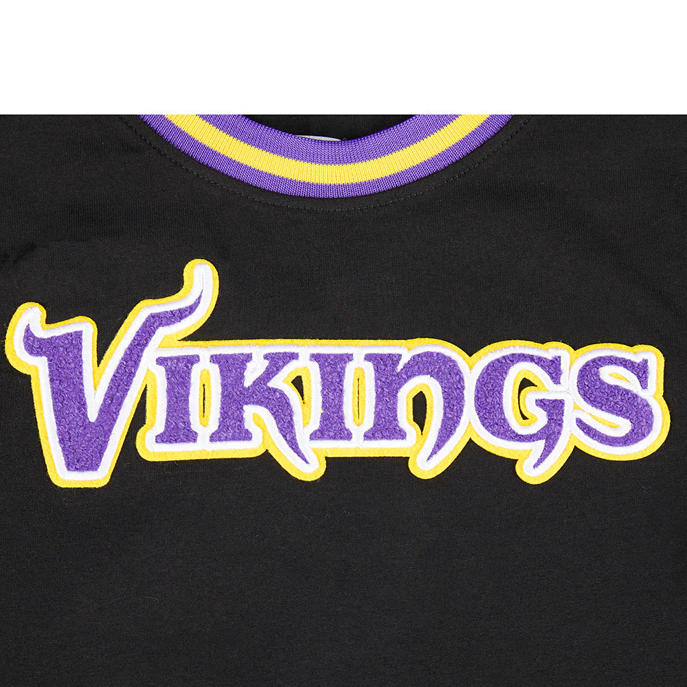NFL MINNESOTA VIKINGS CLASSIC LITTLE BOYS SHORT SLEEVE STRIPED RIB TEE